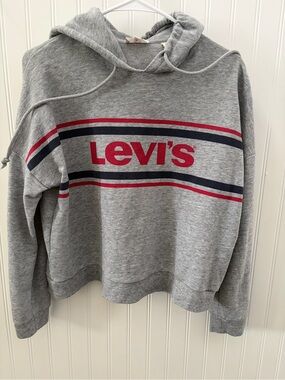 Levi's women’s cropped Gray Hoodie with logo
